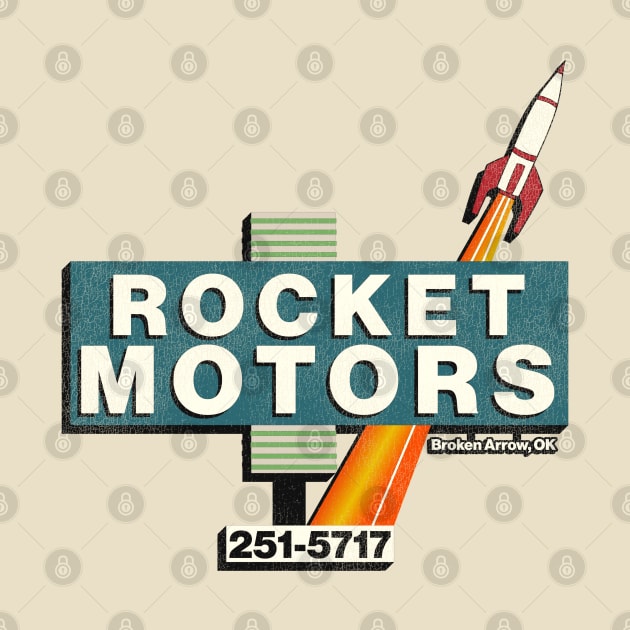 Retro Defunct Rocket Motors Auto Dealership Tulsa OK by darklordpug