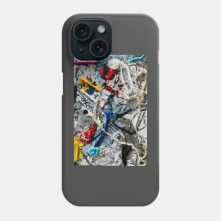 Abstract Mondrian Mixed Media Artwork Phone Case