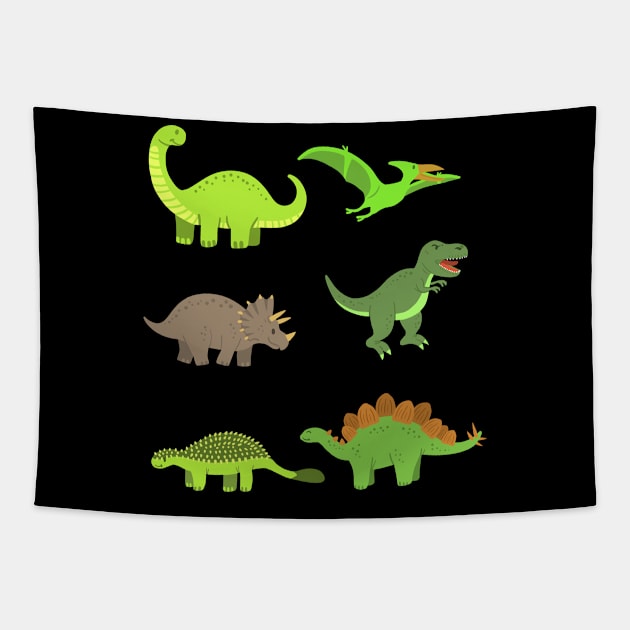 Dinosaurs Dinos Tapestry by CreativeGiftShop