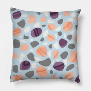 Abstract Graphic Beige Purple  Stones Art image GC-119-1 Pillow