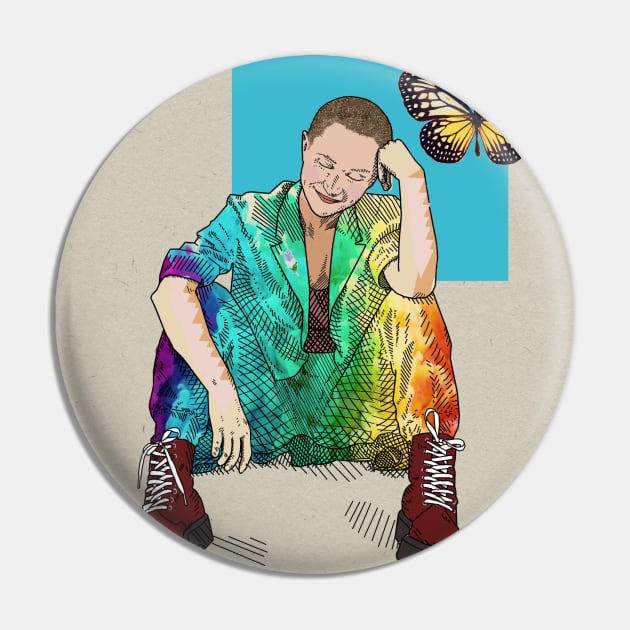 Rainbow Suit Dom Pin by PurgatoryArchaeologicalSurvey