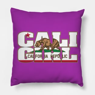 Cali Girl (Bear Flag Design) Pillow