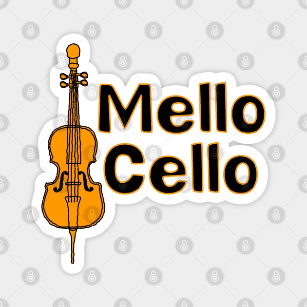 Mellow Cello Magnet by Barthol Graphics