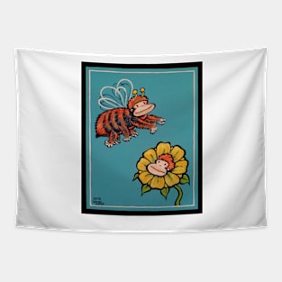 Ape Bee and Ape Flower Tapestry