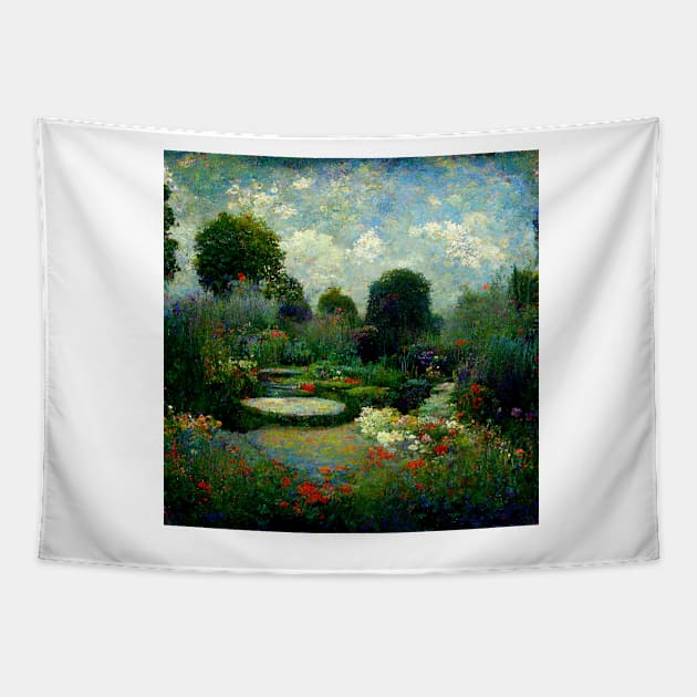 Gardens of Giverny Tapestry by hamptonstyle