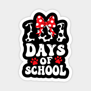 100 Days Of School Dalmatian Dog 100 Days Smarter Boys Girls Magnet