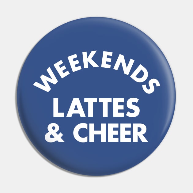 Cheerleader Weekends and Lattes Cheerleading Pin by mtflyfisher