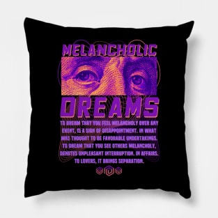 Techno Music - Melancholic Dreams - Techno Merch - For Techno Music Lovers Pillow