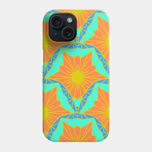 Blue & Orange Starburst Scales Phone Case