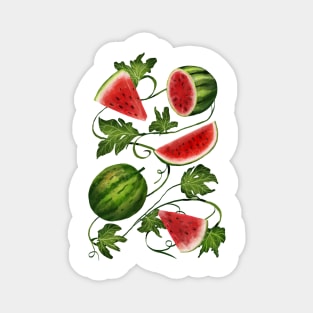 Watermelon and Vines Magnet