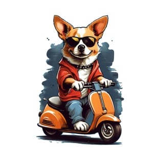 Dog riding Motorcycle T-Shirt