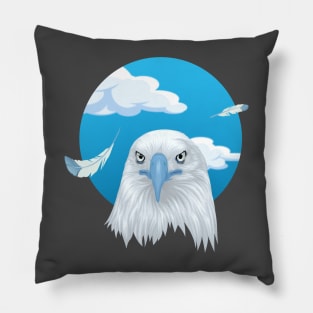 Blue Eagle Circle Pillow