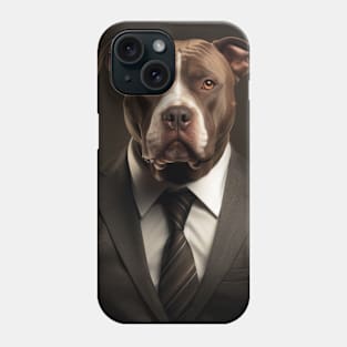 American Staffordshire Terrier Dog in Suit Phone Case