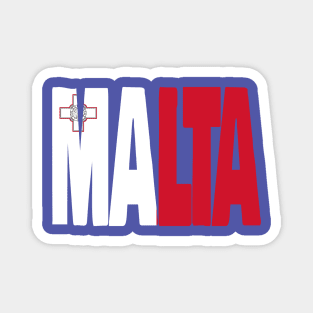 Malta flag stencil Magnet