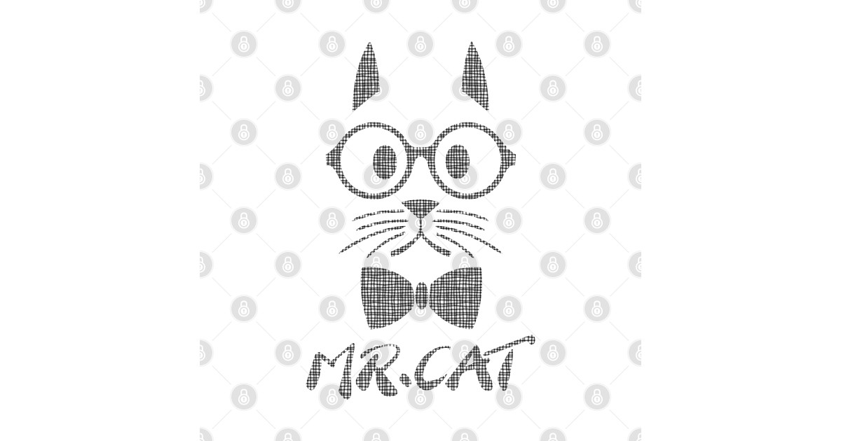 Grid Mr Cat Mr Cat TShirt TeePublic