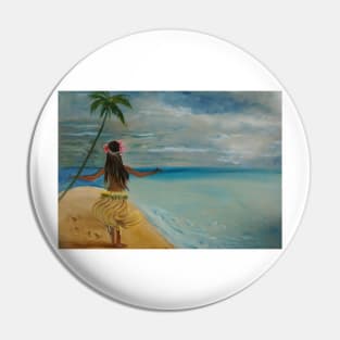 Hula Grass Skirt Pin