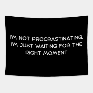 I'm not procrastinating, I'm just waiting for the right moment Tapestry