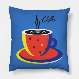 Funny Shirts for Coffee Lovers Coffee Mug Retro style trendy design Pillow
