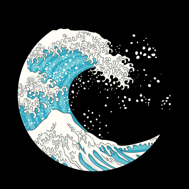 Great Wave of Kanagawa at Night by XOOXOO