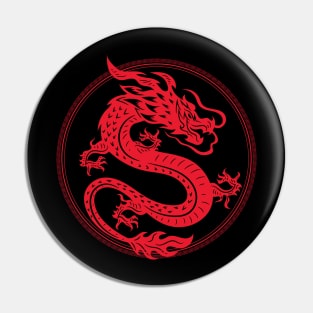 Red Chinese Dragon Pin