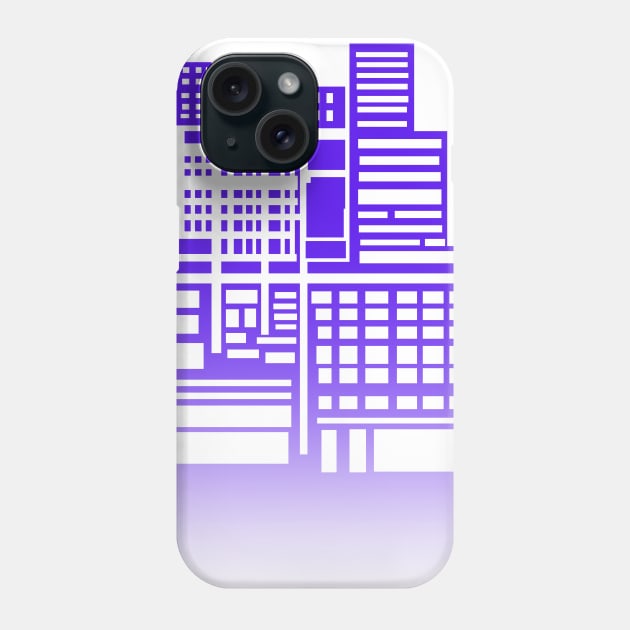 8-bit city Phone Case by sketchbooksage