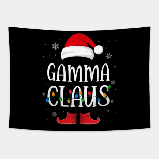 Gamma Santa Claus Hat With Xmas Light Christmas Holiday Tapestry