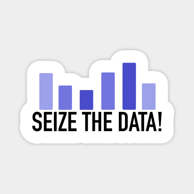 seize the data! purple & black Magnet by Toad House Pixels