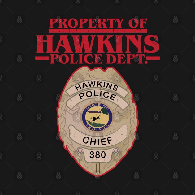 Property of Hawkins Police Dept - Black by Gimmickbydesign