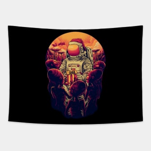 Astronaut Thanks Giving T0 Alien Tapestry