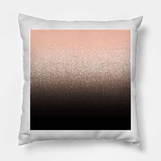 Gradient pink and black w. Metallic shimmer Pillow