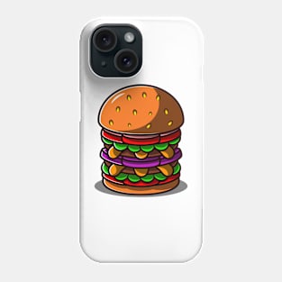 Cute Simple Burger Illustration. Phone Case