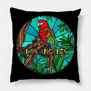 Los Angeles - Wild Parrot Pillow