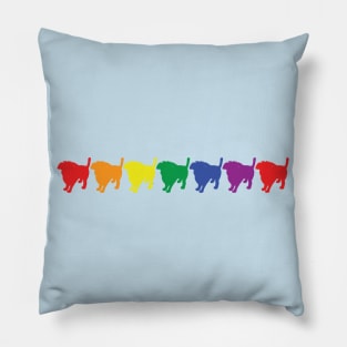 Colorful Dogs Pride Rainbow Pillow