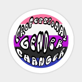 professional gender changer genderfluid flag Magnet