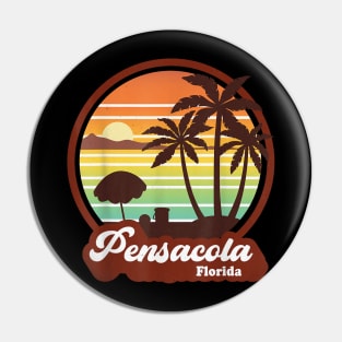 Pensacola Florida Fl Retro Summer Vacation Souvenir Pin