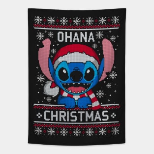 Ohana Christmas ugly sweater Tapestry