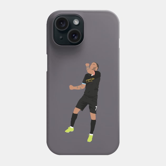 raheem sterling celebrating hat trick Phone Case by StonedDesigner