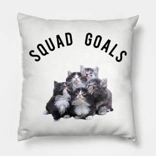 Squad Goals Kittens Pillow