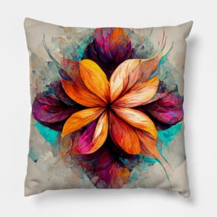 Flower Art Illustration Abstract Pattern Floral roses Pillow