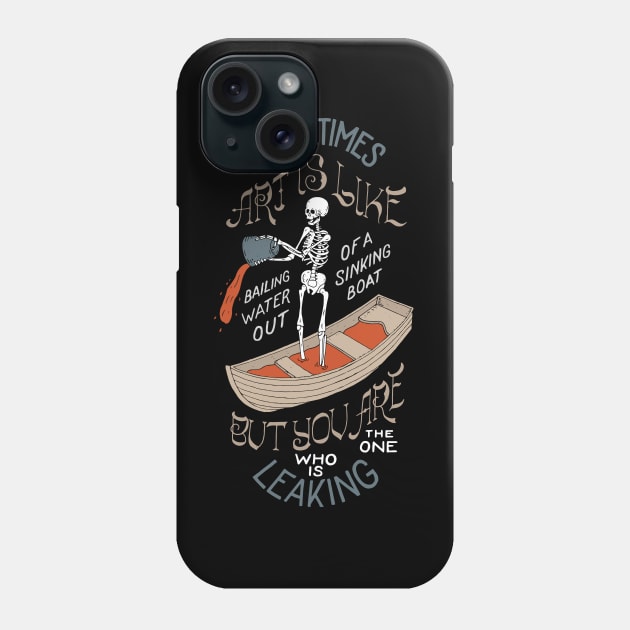 Art is like a boat Phone Case by goshawaf