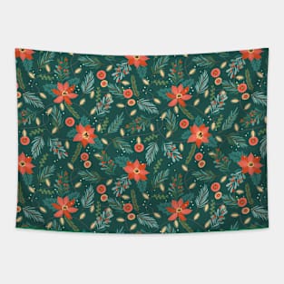 Christmas Pattern Seamless Retro Design Tapestry
