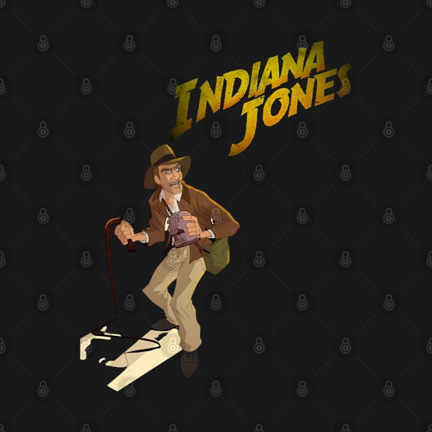 Indiana jones t-shirt by Riss art