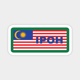 Ipoh City in Malaysian Flag Magnet