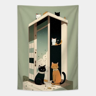 Feline Reverie: Abstract Interpretations of Cat Essence Tapestry