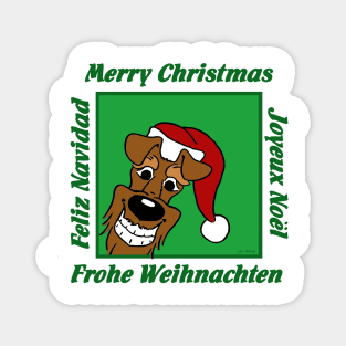 Irish Terrier Christmas Magnet