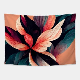 unic Flower Art Illustration Abstract Pattern Floral Graphics designs Tapestry