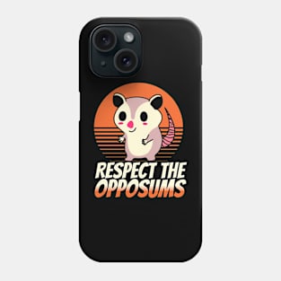 Respect The Opossum Kawaii Cute Possum Animal Phone Case