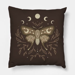 Celestial Moth Bloom Pillow