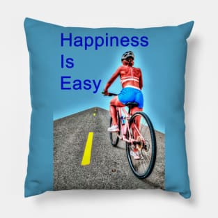 Happiness is easy - Bicycle Pillow