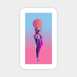 Modern Fashion Figure Theme Magnet